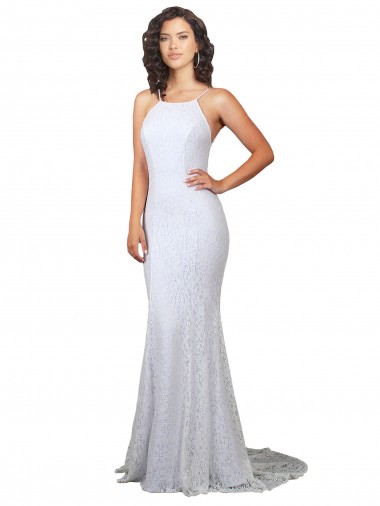 Shop High Neck Backless Lace Wedding Dress with Plunging Low Back Montreal