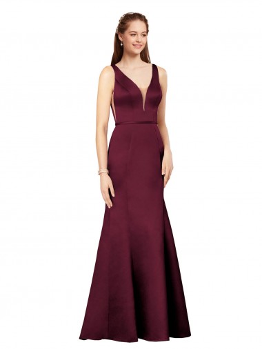 Shop Sexy Formal Satin Bridesmaid Dress / Prom Dress with Side Cutouts Montreal