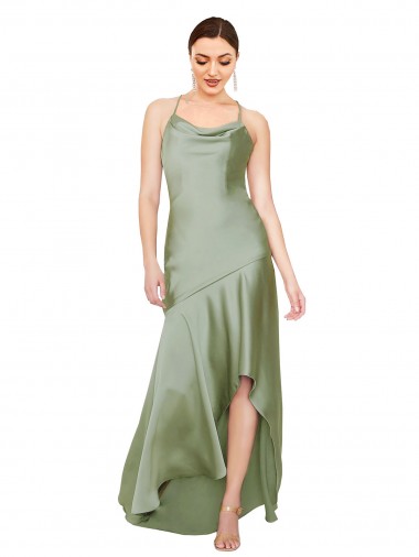Shop Formal Silky Satin Bridesmaid Dress / Prom Dress with Bias Cut Skirt Montreal