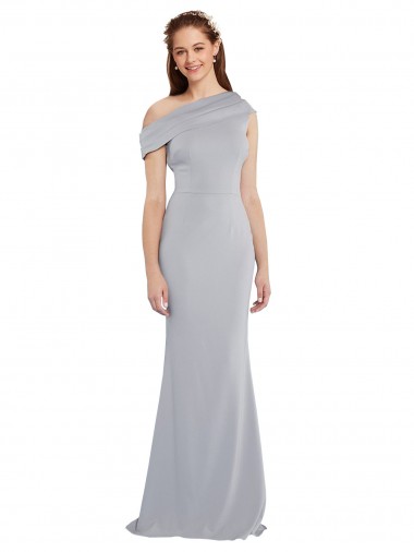 Shop Off the Shoulder Asymmetrical Mermaid Formal Crepe Bridesmaid Dress / Prom Dress Montreal