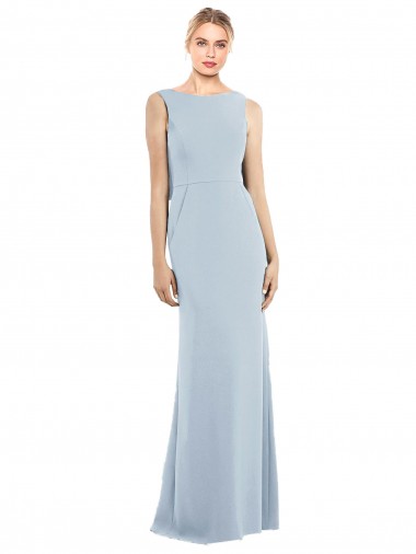 Shop Draped Backless Crepe Bridesmaid Dress / Prom Dress with Pockets Montreal