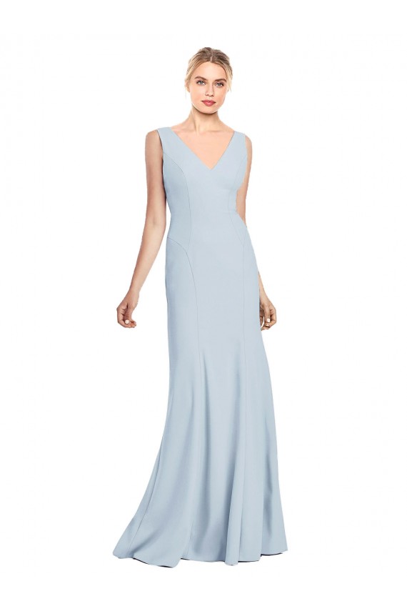 Sleeveless Seamed Bodice Trumpet Bridesmaid Dress / Prom Dress