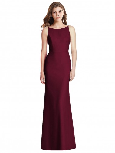 Shop Open Cowl Back Bateau Neck Trumpet Bridesmaid Dress Montreal