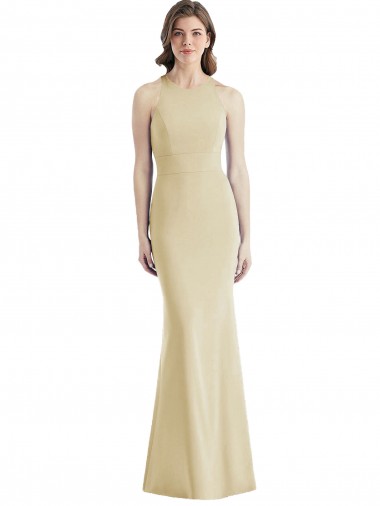 Shop Criss Cross Twist Cutout Back Trumpet Bridesmaid Dress / Prom Dress Montreal
