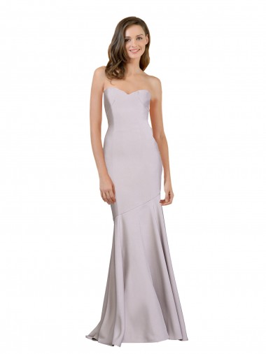 Shop Crepe Mermaid Bridesmaid Dress / Prom Dress with Low Back Montreal