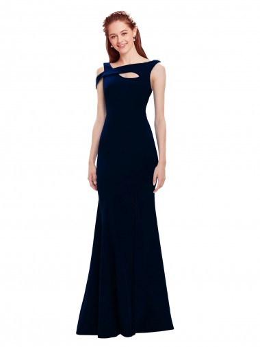 Shop Sleeveless Formal Crepe Mermaid Bridesmaid Dress / Prom Dress with Side Slit Montreal