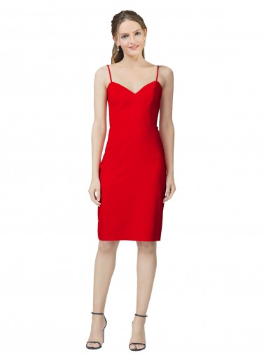 Shop Sleeveless Sheath Sweetheart Neckline Formal Crepe Bridesmaid Dress / Prom Homecoming Dress Montreal