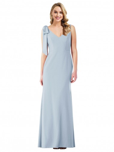 Shop V-Back Bow Shoulder Trumpet Bridesmaid Dress / Prom Dress Montreal
