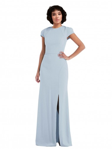 Shop Cap Sleeve Cutout Tie Back Trumpet Bridesmaid Dress Montreal