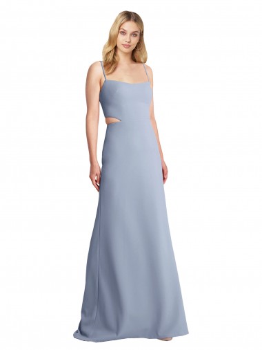 Shop Feminine Scoop Neckline Long Crepe Slip Bridesmaid Dress / Prom Dress  Montreal