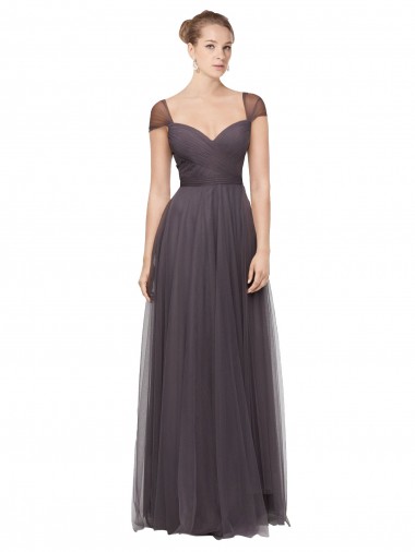 Shop Sweetheart Neckline Long Tulle Bridesmaid Dress with Straps Montreal