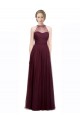 Full Length Soft Tulle Spaghetti Strap Bridesmaid Dress