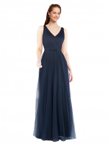 Shop V-Neck Soft and Simple Tulle Bridesmaid Dress Montreal