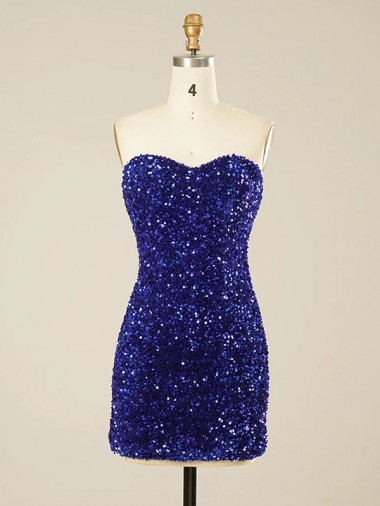 Shop Short Sweetheart Velvet Sequin Prom Dress Montreal